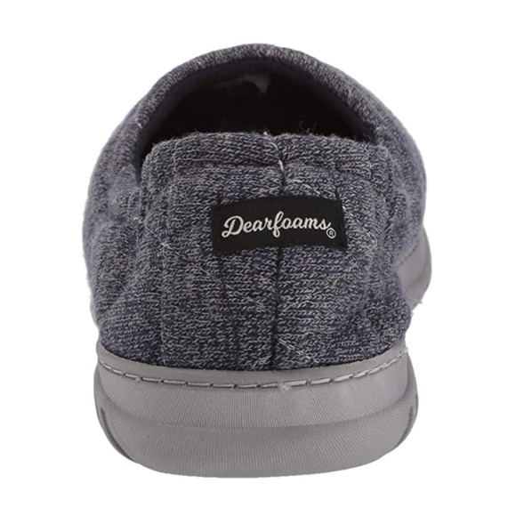 New Men's Dearfoams Heathered Knit Closed Slippers Size Large 11/12 - Picture 6 of 14